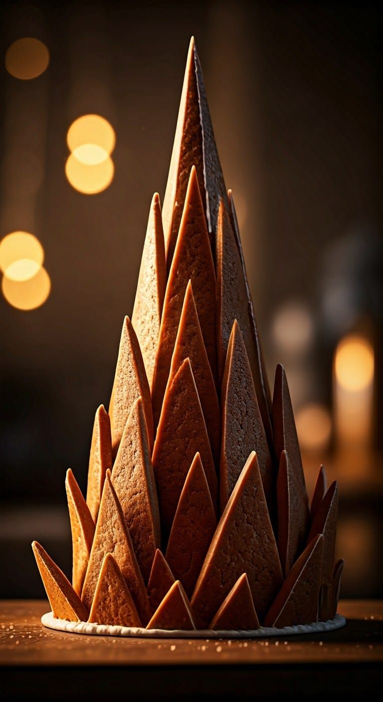 Gingerbread Shard in London: Warm Golden Light and Crystalli...