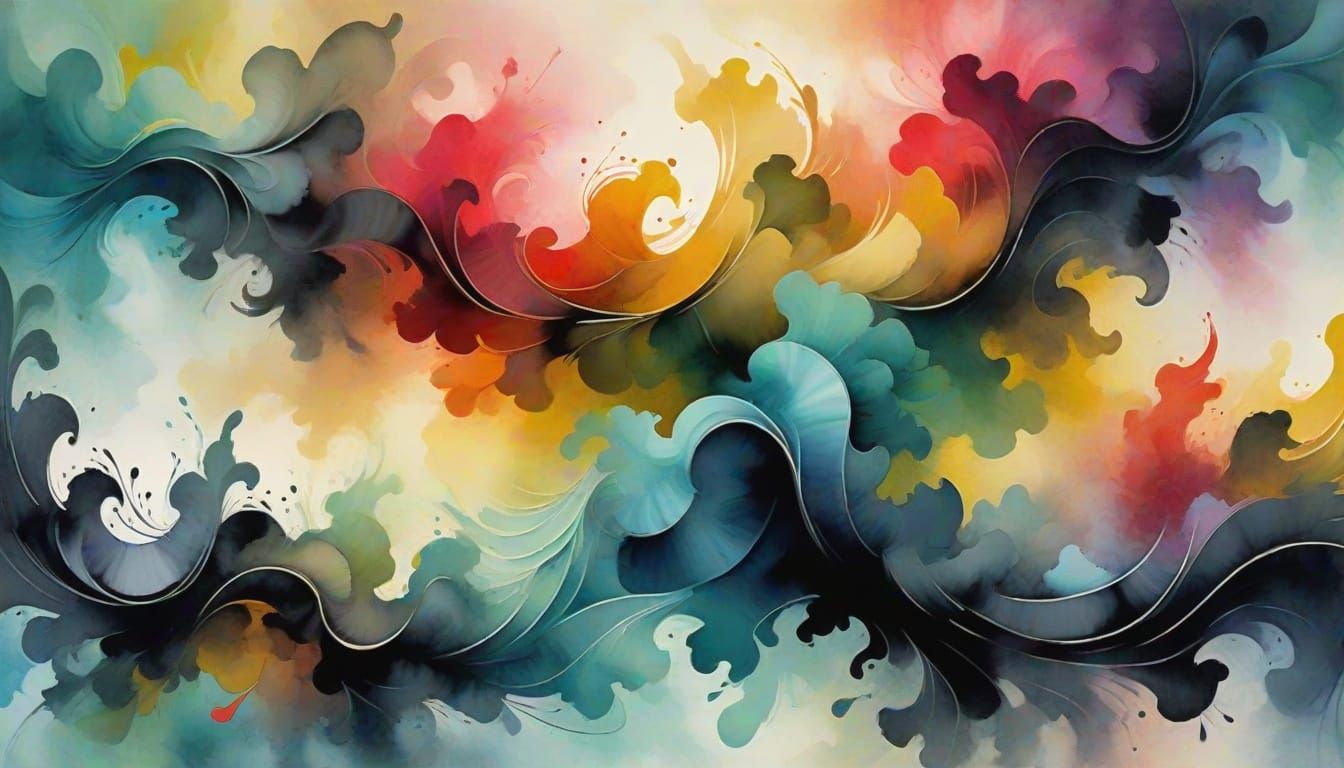 Expressionist Mosaic Patchwork in Vibrant Colors