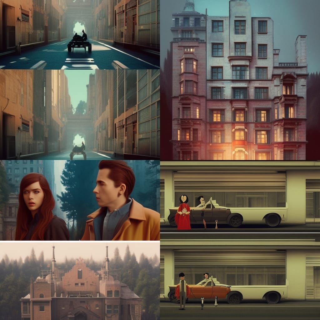 Cinematic Symmetry: Rebel Concept Art in Orange and Teal