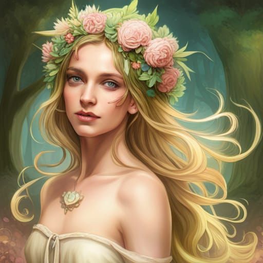 Enchanted Fairy Portrait in Woodland Setting