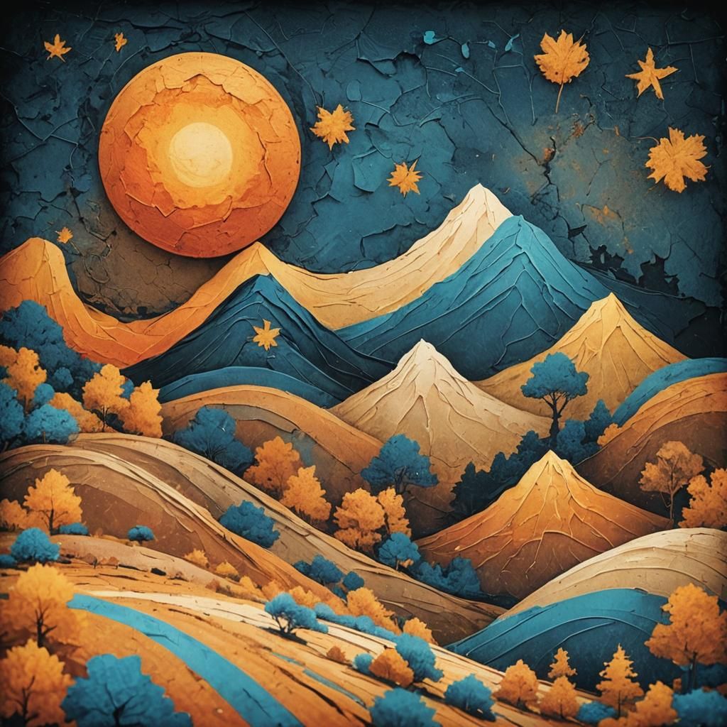 Silhouette Landscape Portrait with Ambient Lighting