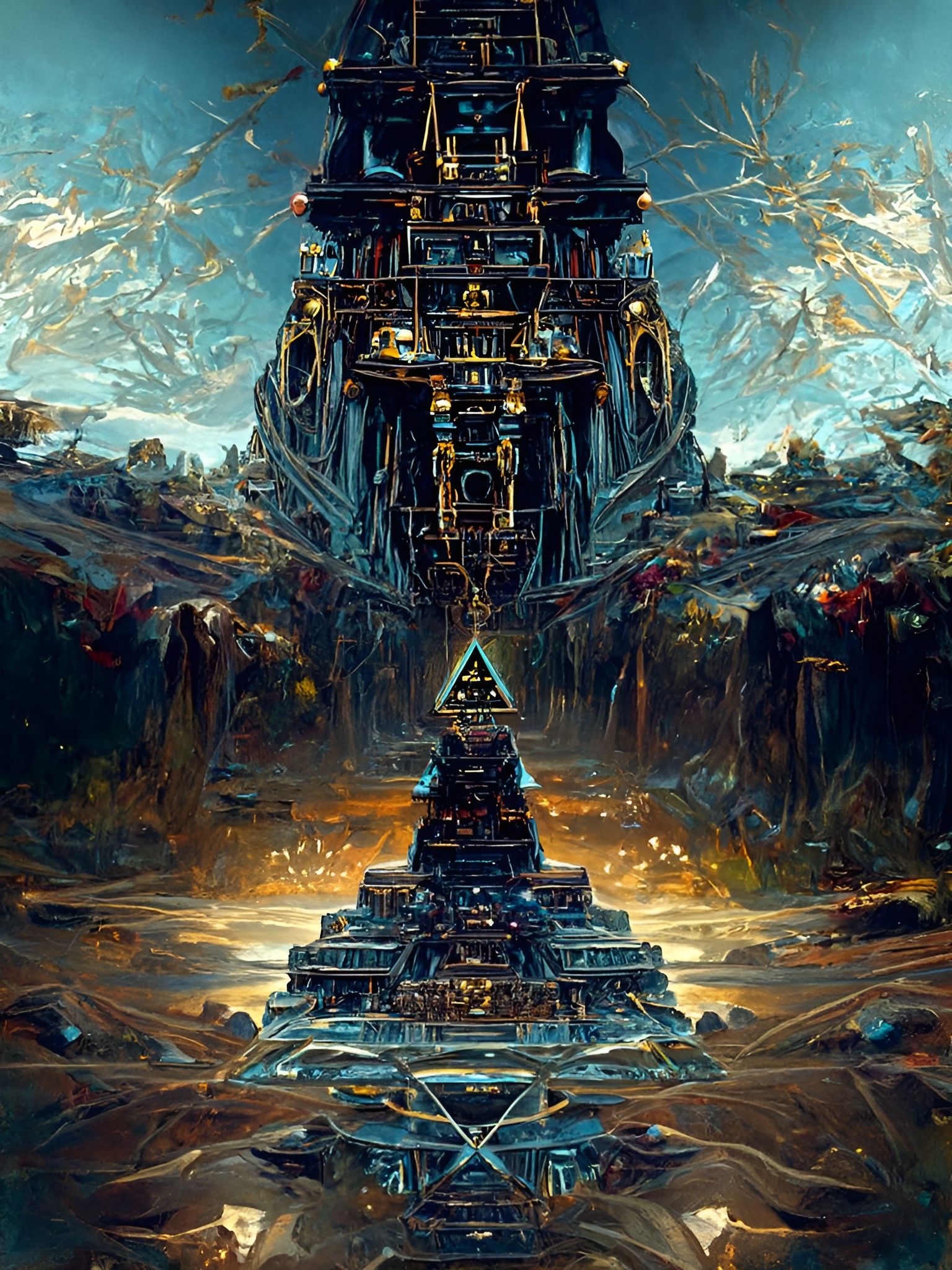 Quantum Pyramid: Hyperdetailed Fantasy Horror Art