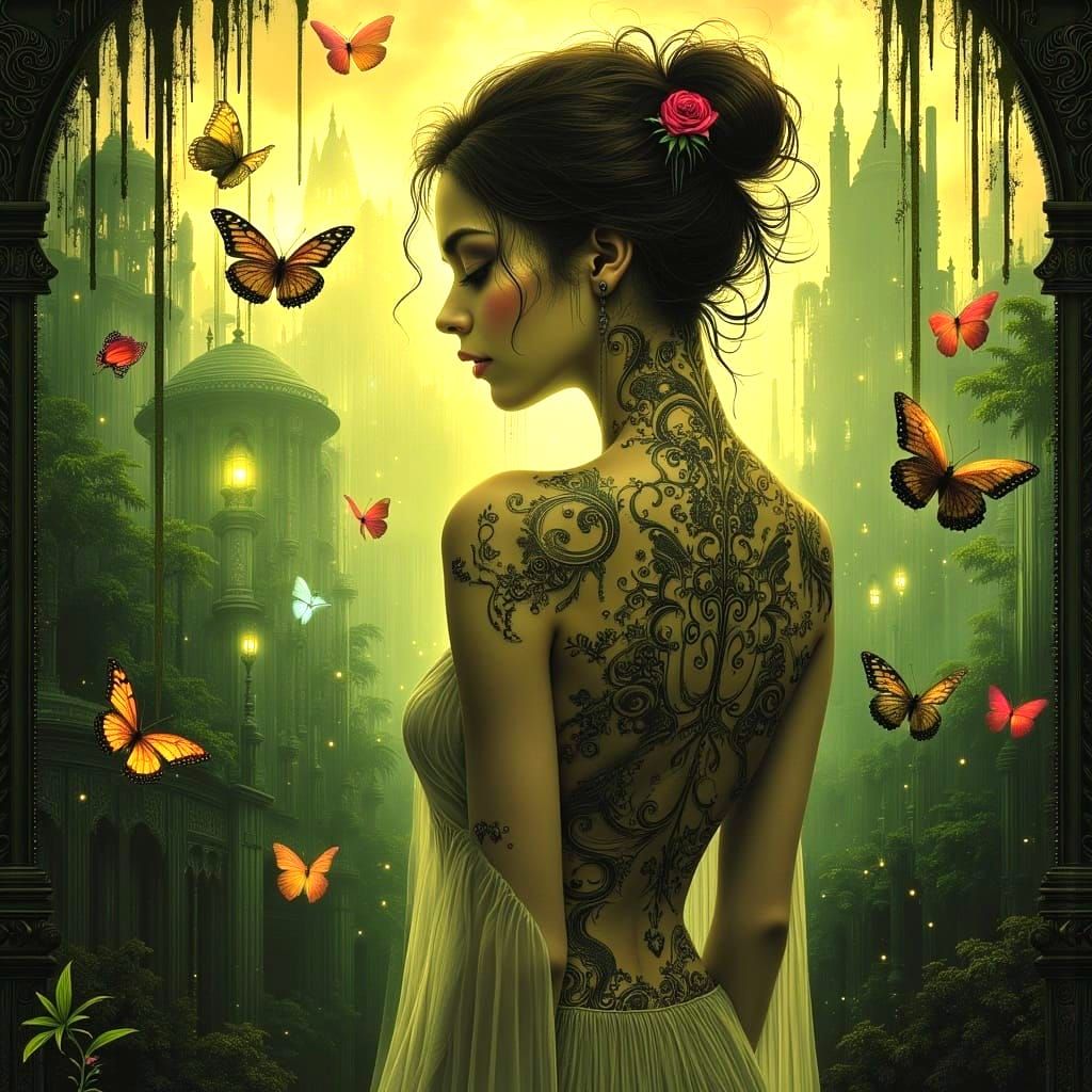 Goth Butterfly Garden