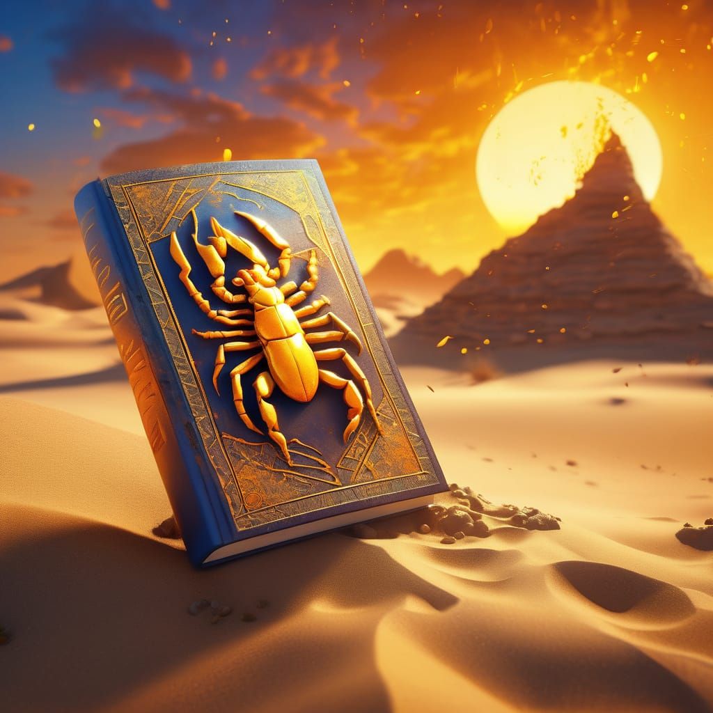 Fantasy Book Cover: The Scorpion Cure in Oil Painting Style