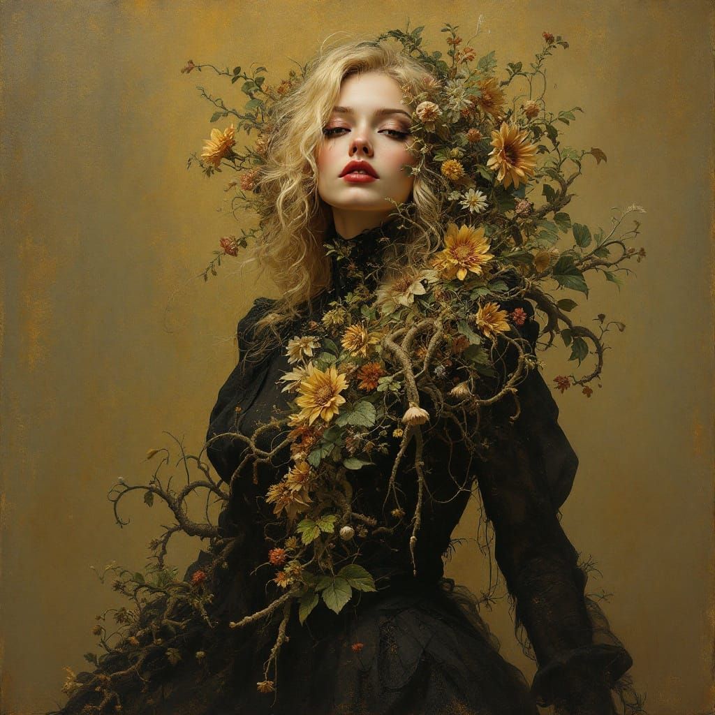 1950s Pin-Up in Classical Surrealist Style