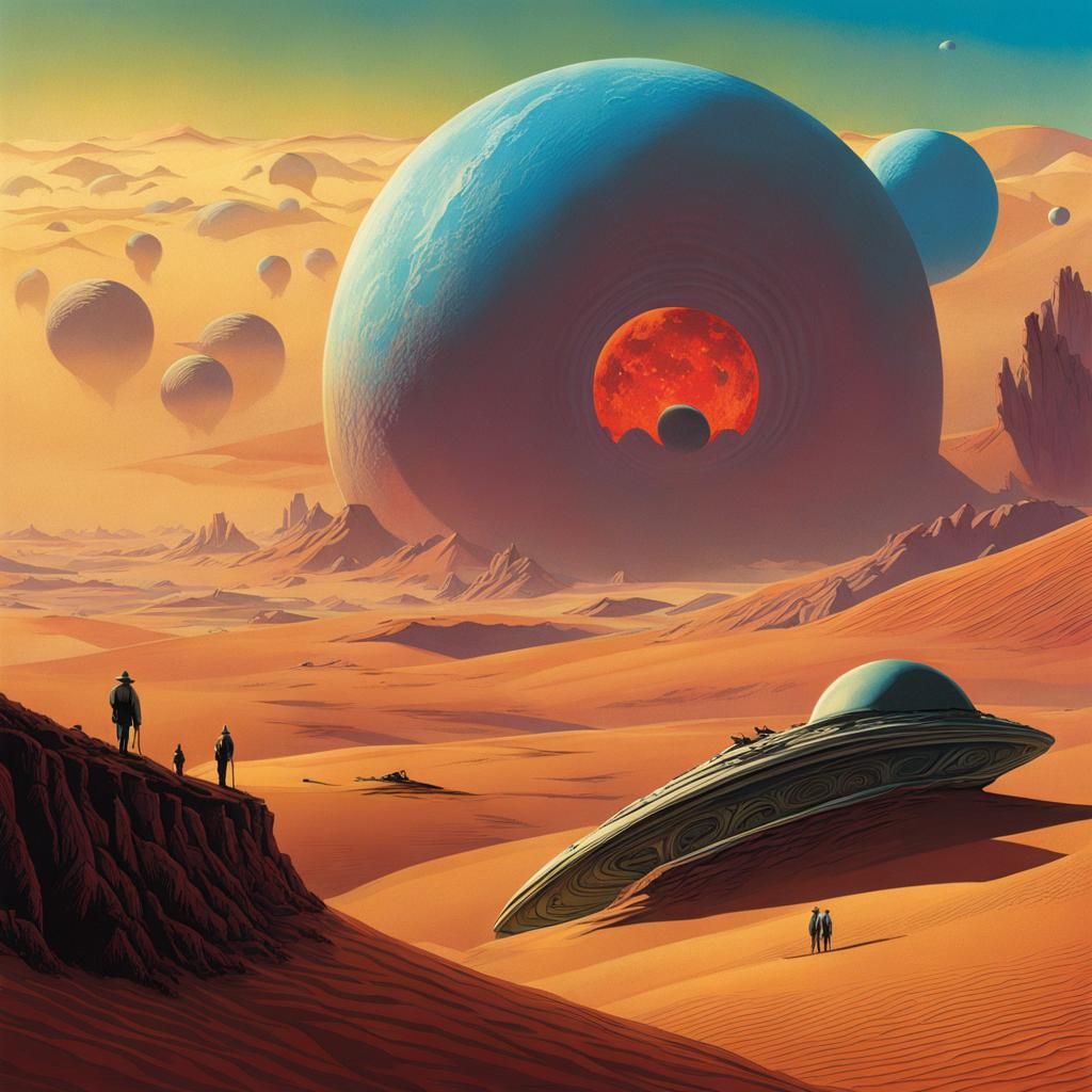 Apocalyptic Comet Strike in Fantastic Planet Style