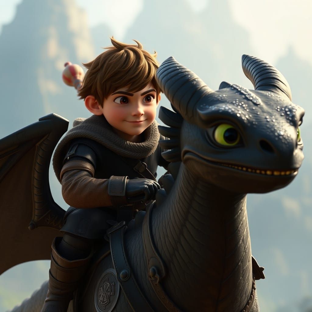 Hiccup and Toothless Realistic Dragon Ride
