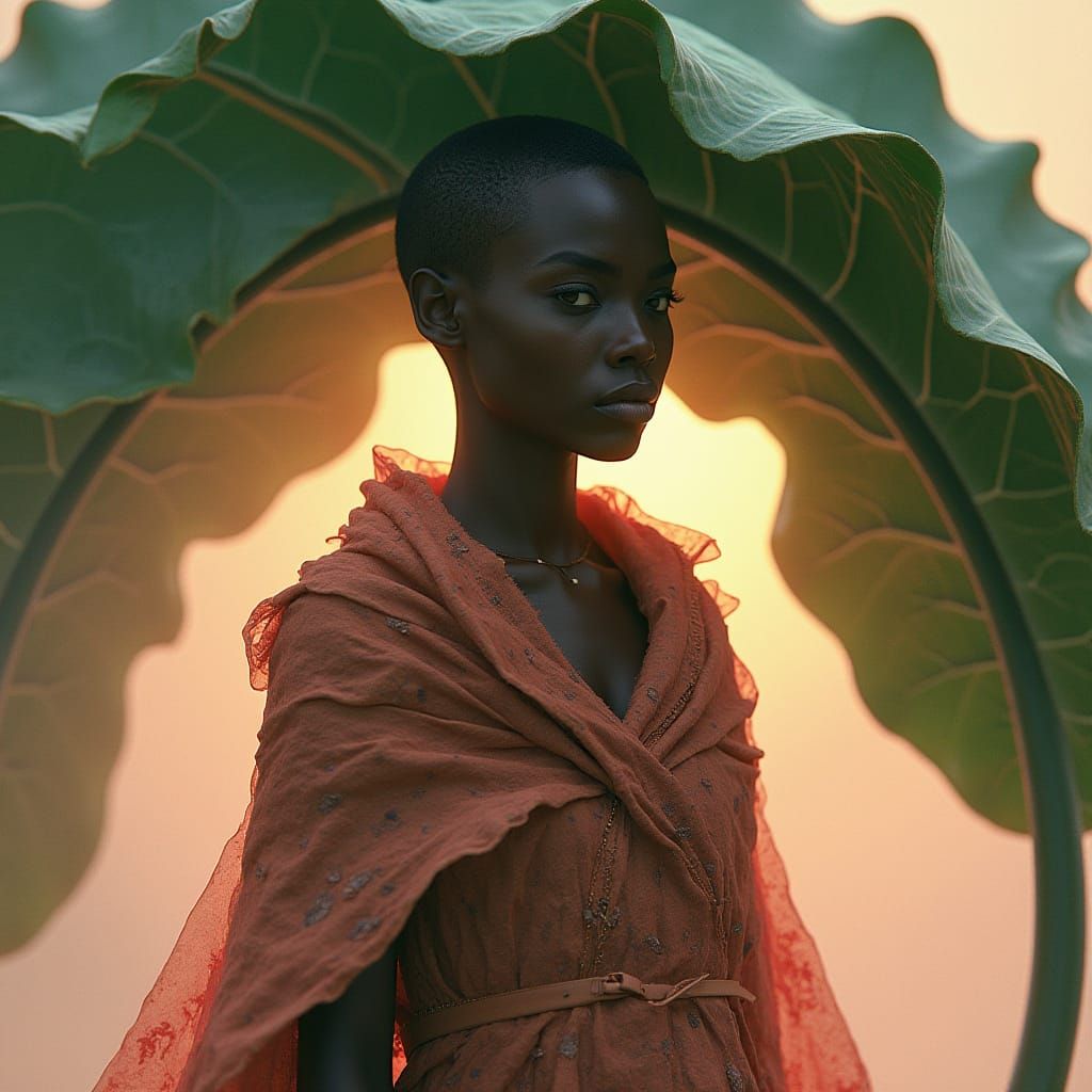 African Goddess in Prehistoric Bloom