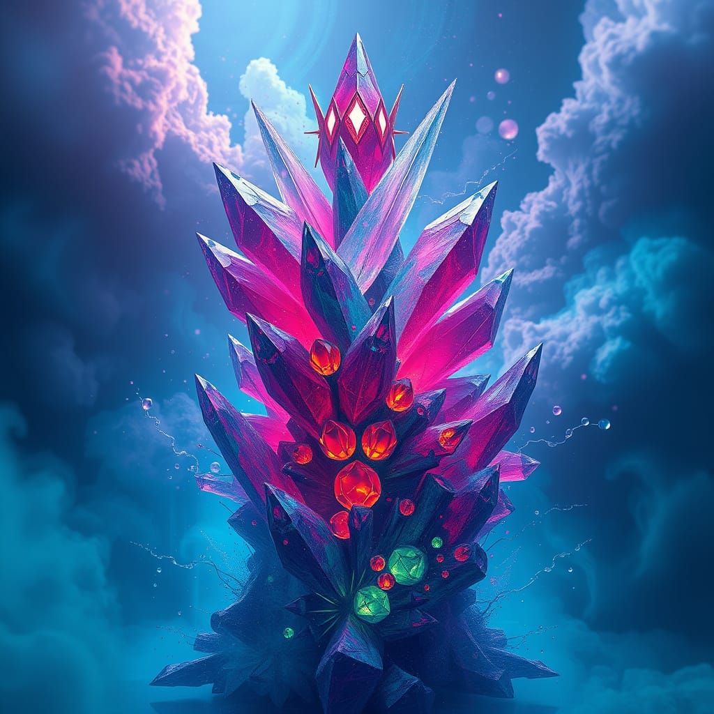 Fantastical Crystallization in Fantasy Concept Art Style