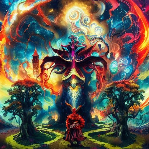 Visionary Splash Art: Out-of-Body Experience