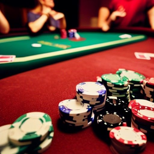 Poker Room Scene with Wine