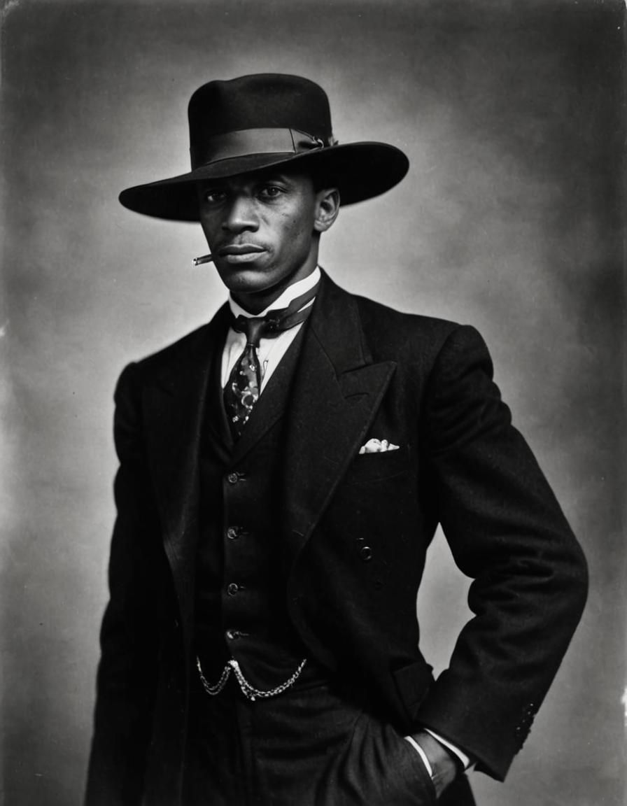 Vintage Gangster Portrait in Roaring Twenties Style