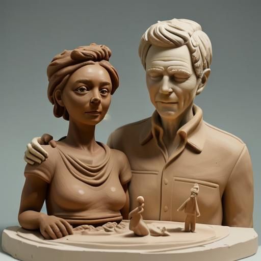 Detailed Clay Art Sculpture