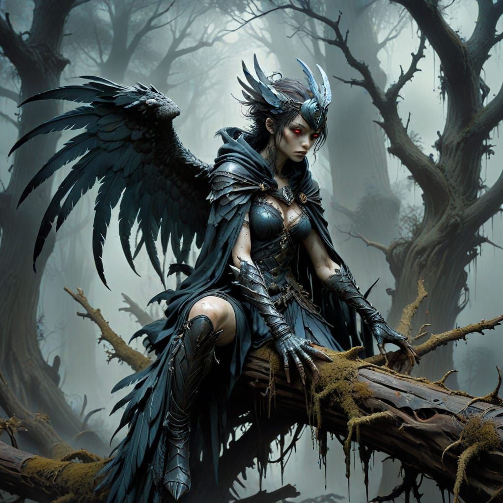 Gothic Harpy Queen of the Dark Forest