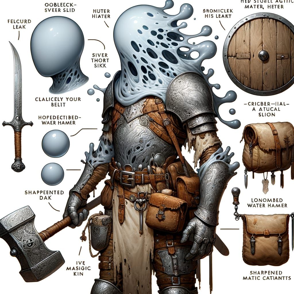 Silver Oobleck Slime Warlock Concept Art