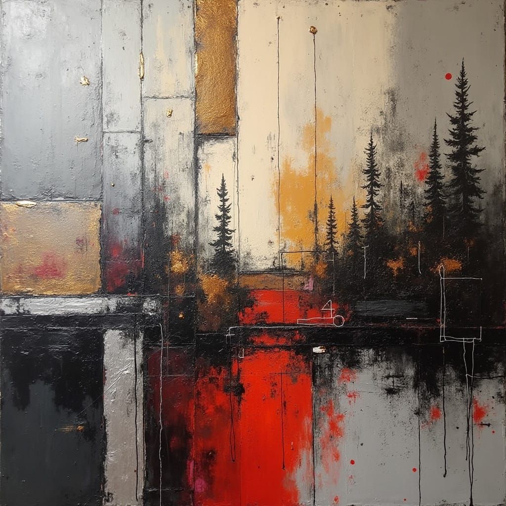 Abstract Expressionism Meets Street Art in Vibrant, Geometri...