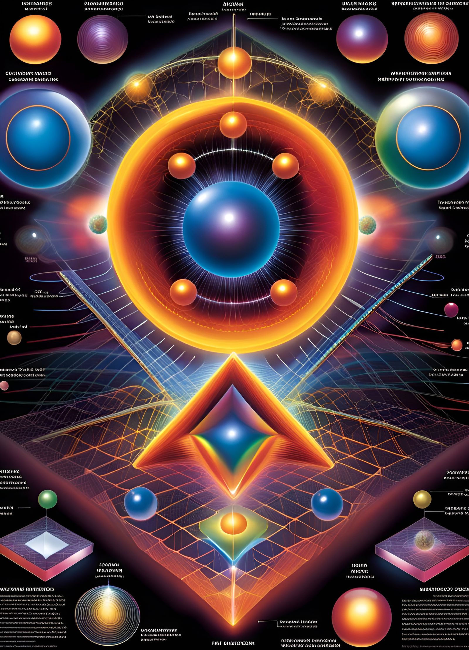 Abstract Quantum Geometry with Luminous Colors