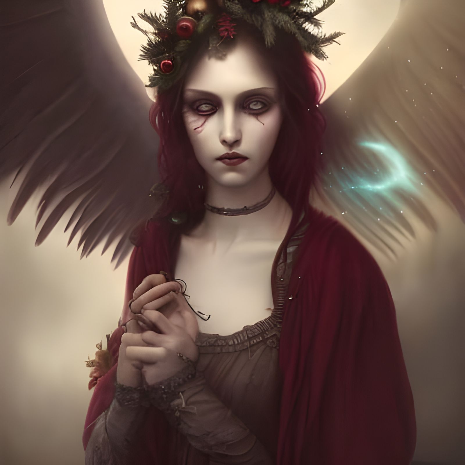 Renaissance Christmas Angel with Wings