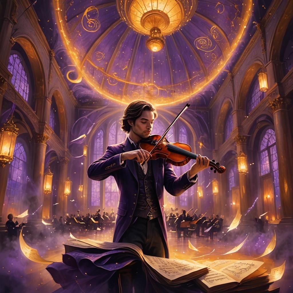 Dark Fantasy Concert Hall: Mystical Violin Performance