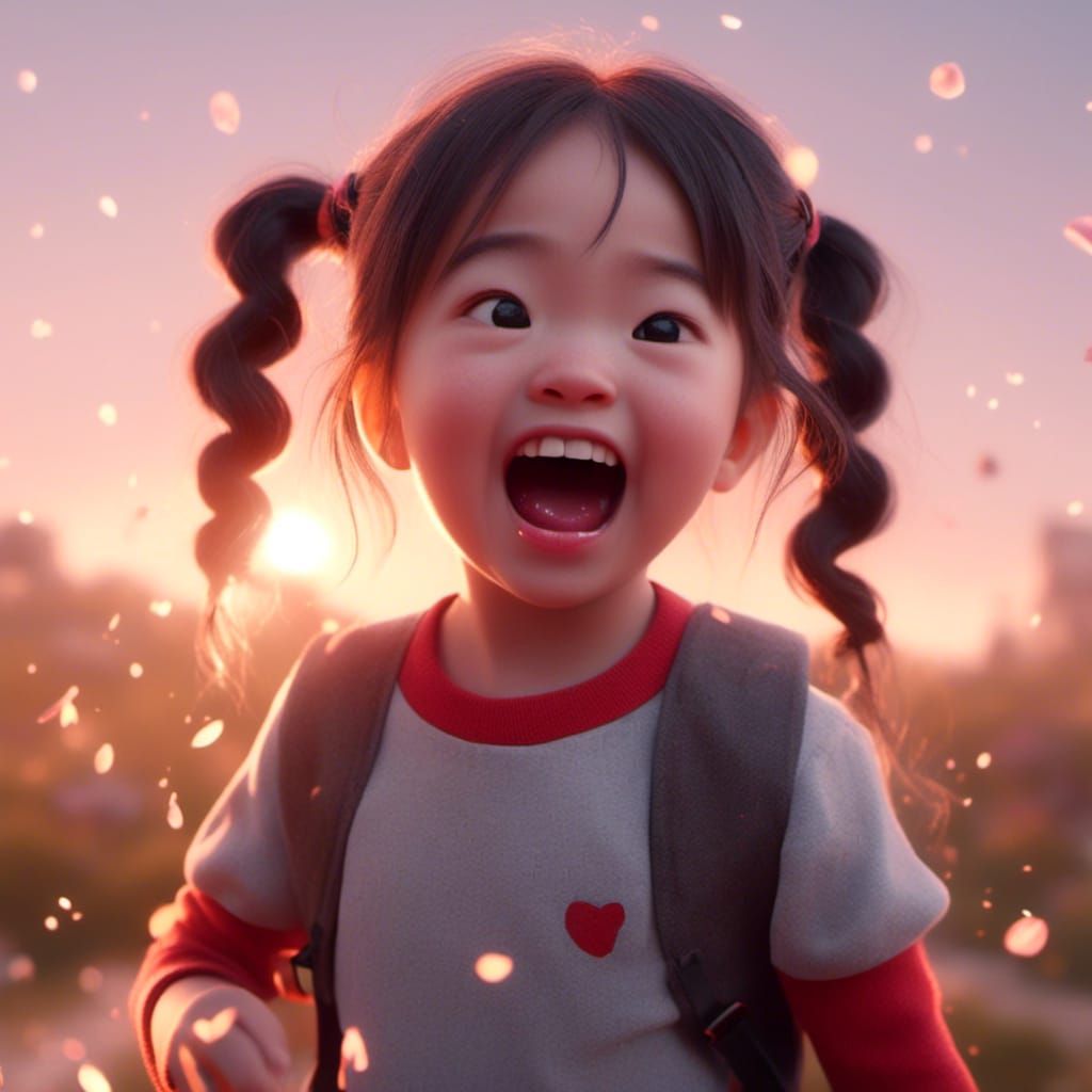 Playful Girl Sticking Tongue Out Portrait