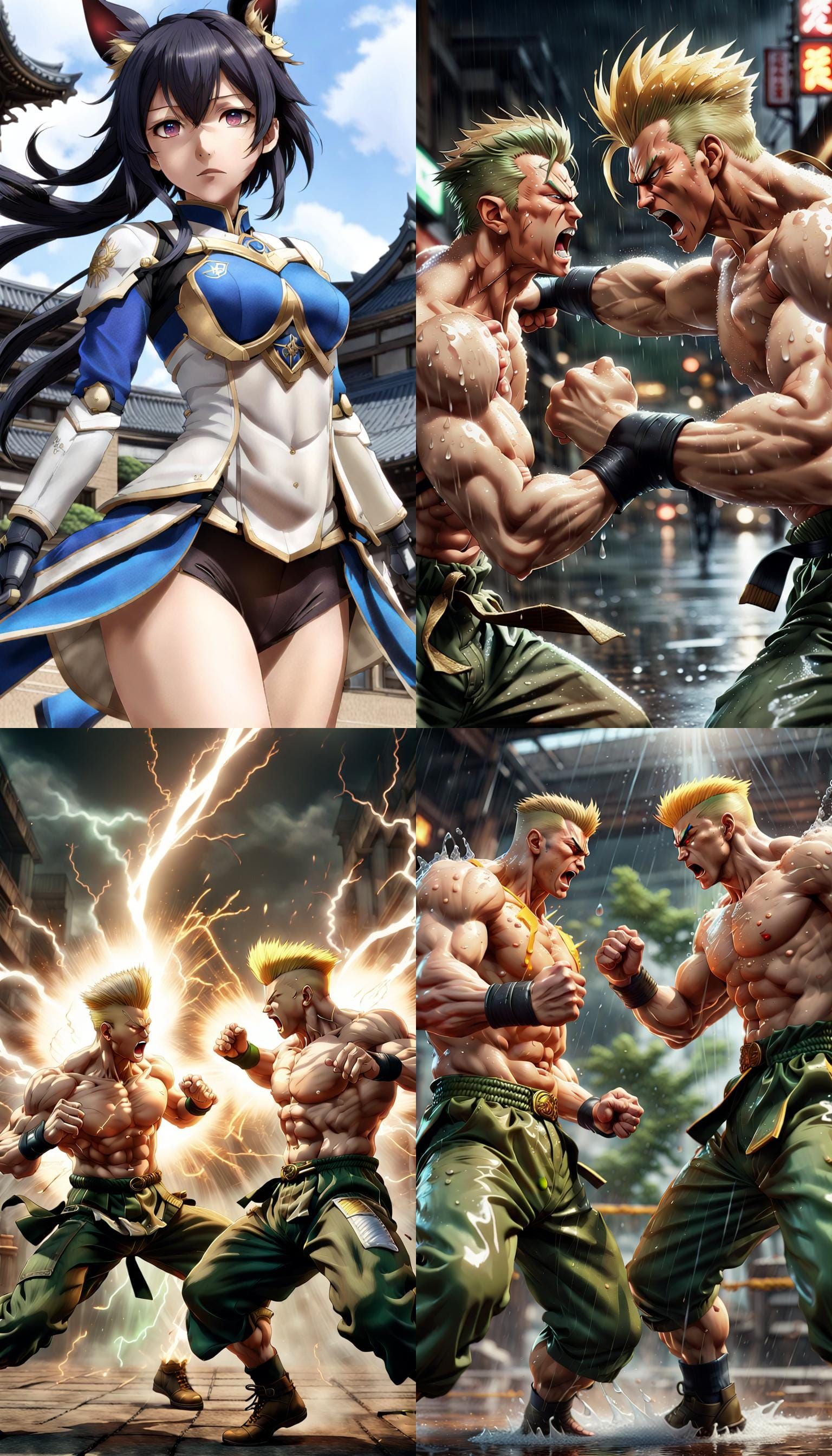 Sagat vs Guile: Street Fighter 6 Anime Artwork