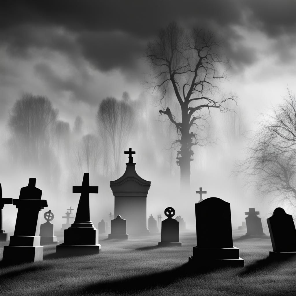 Creepy Cemetery in Surreal 3D Vision