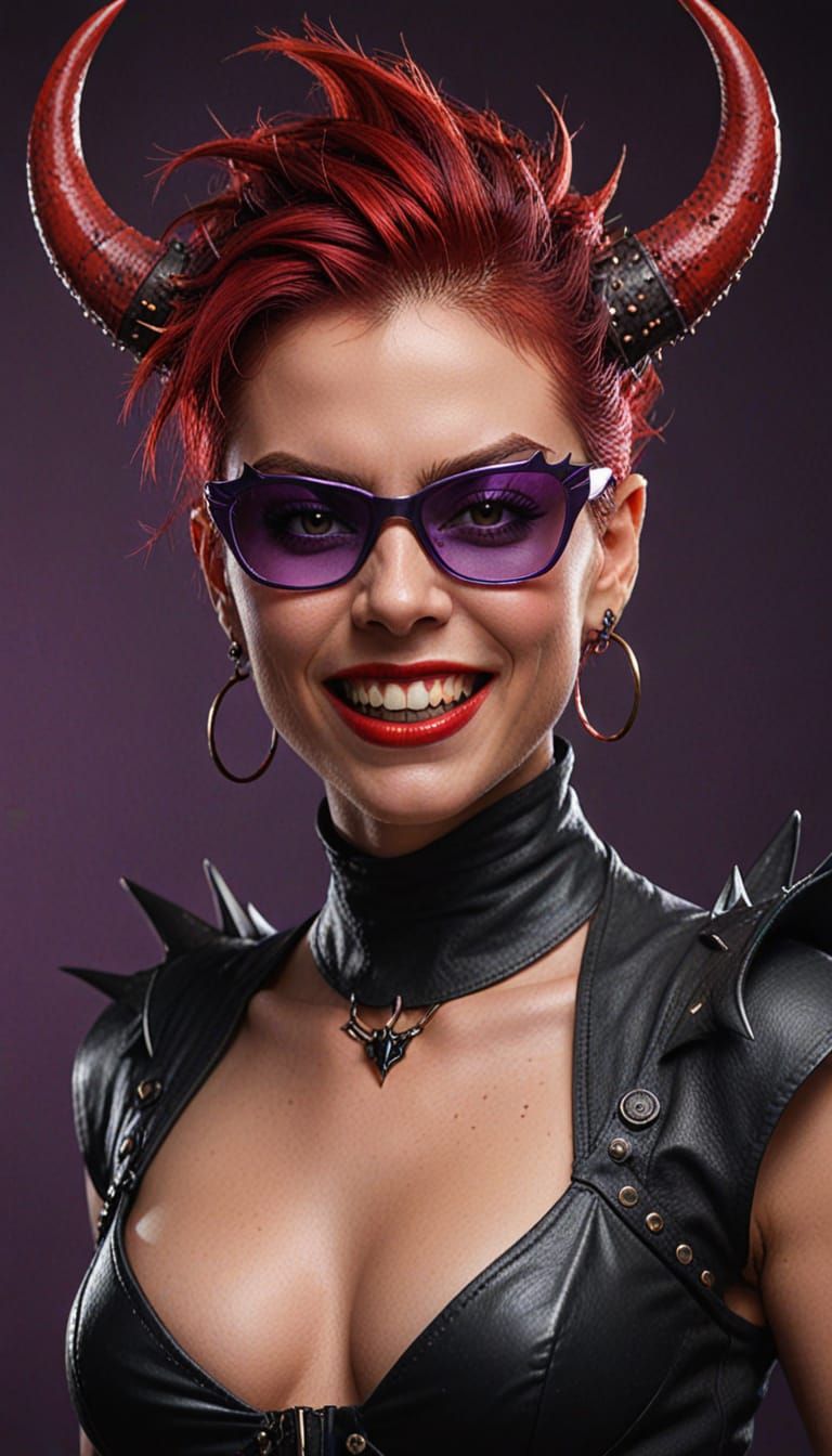 Gothic Red Demon Goddess