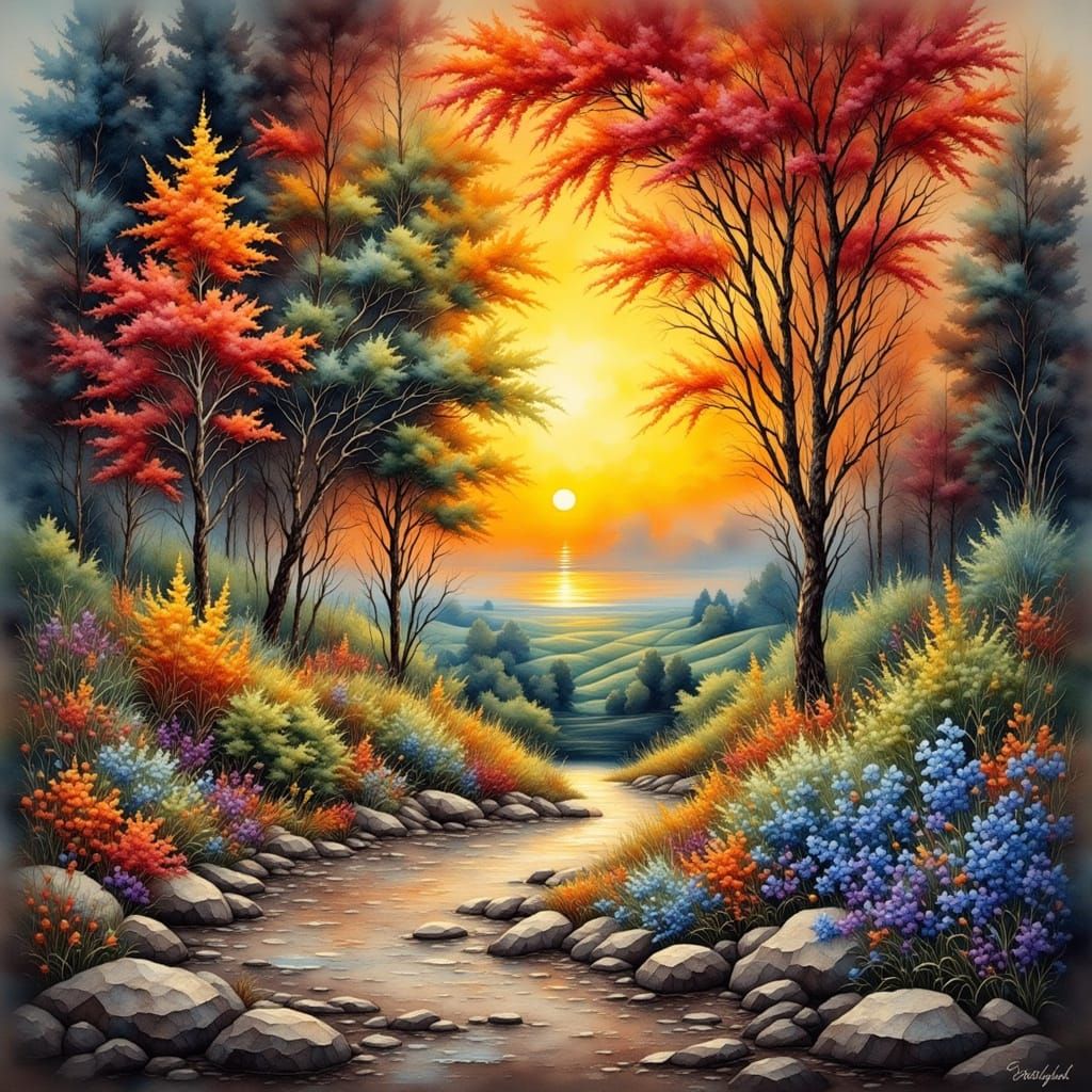 Deep Rooted Traditions in Antique Watercolor Style