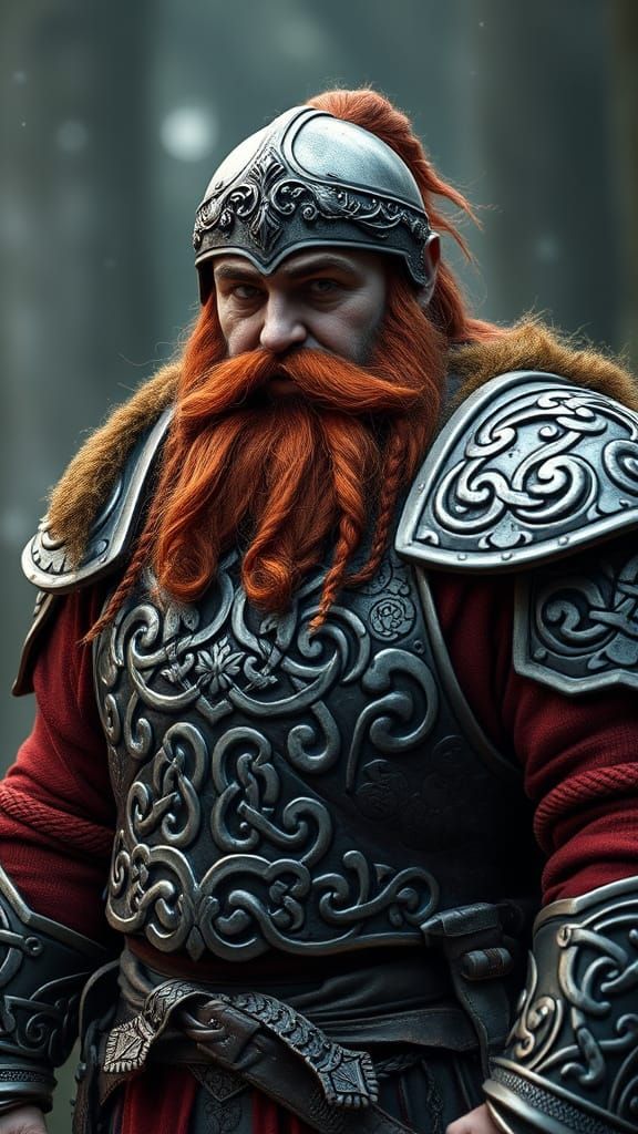 Dwarf Viking Warrior in Celtic Armor