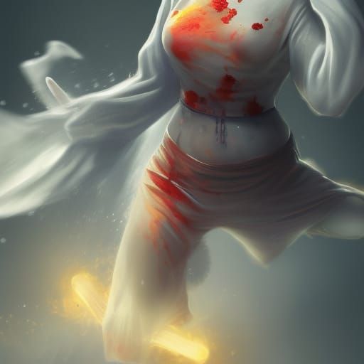 Hyperrealistic Ghost Saves a Life: Splash Art