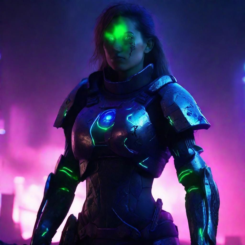 Zenamorph Warrior with Energy Sword on Battlefield