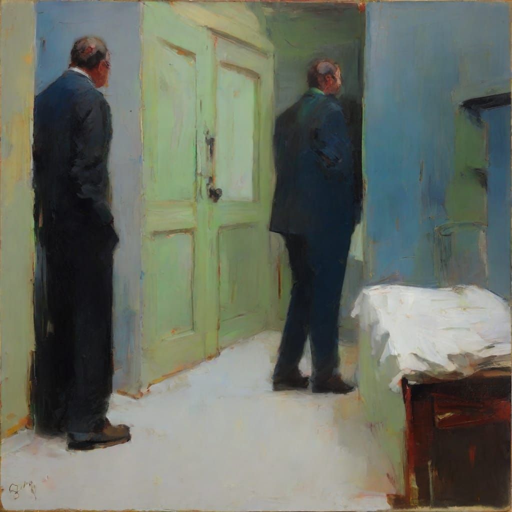 Impressionist Torso Sketch in Sfumato Oil Painting