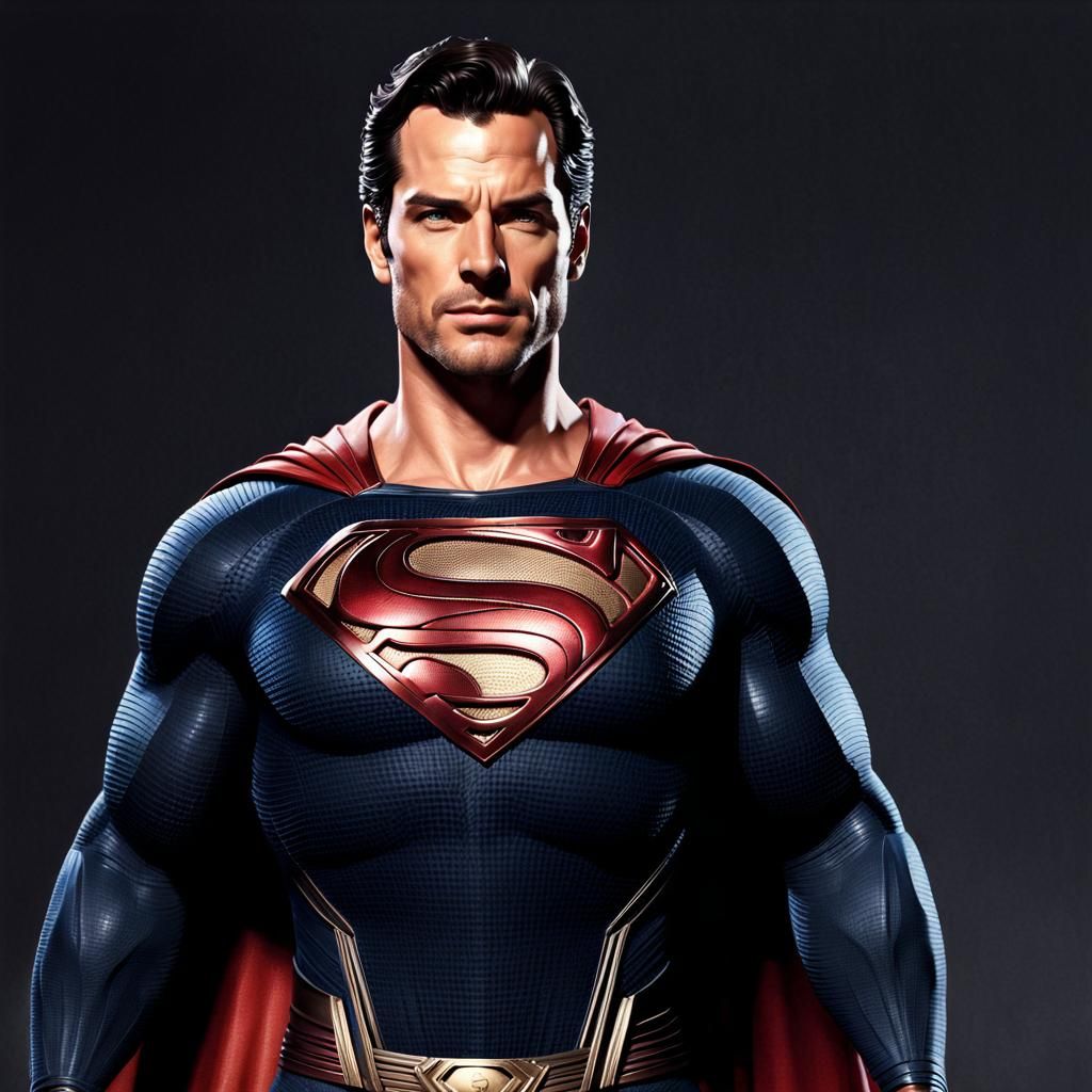 Superman Anatomical Model in Dark Academia Style