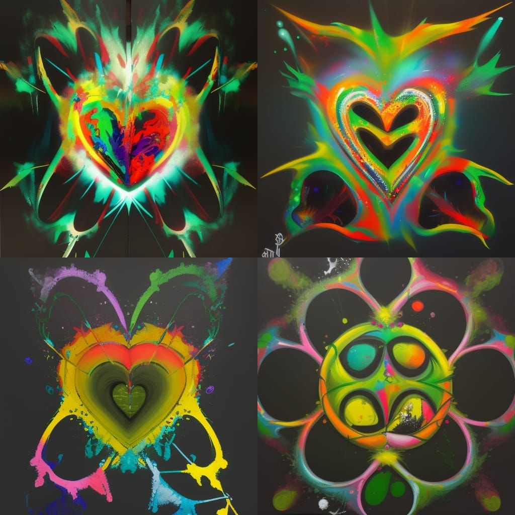 Heart Chakra Portal in Graffiti Splash Art