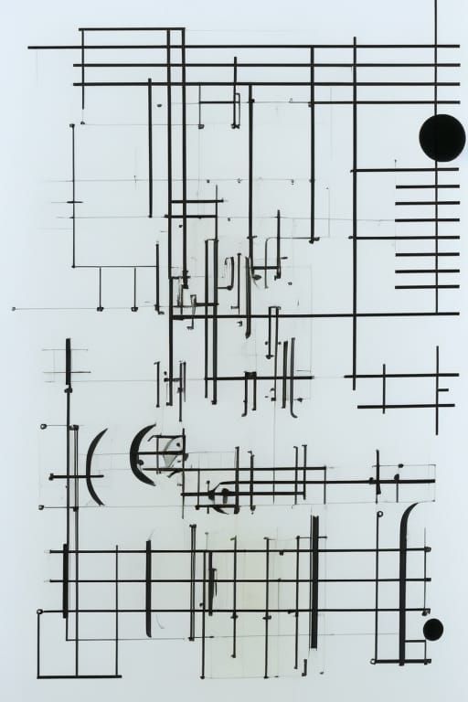 Technical Drawing of a Musical Assembly Diagram