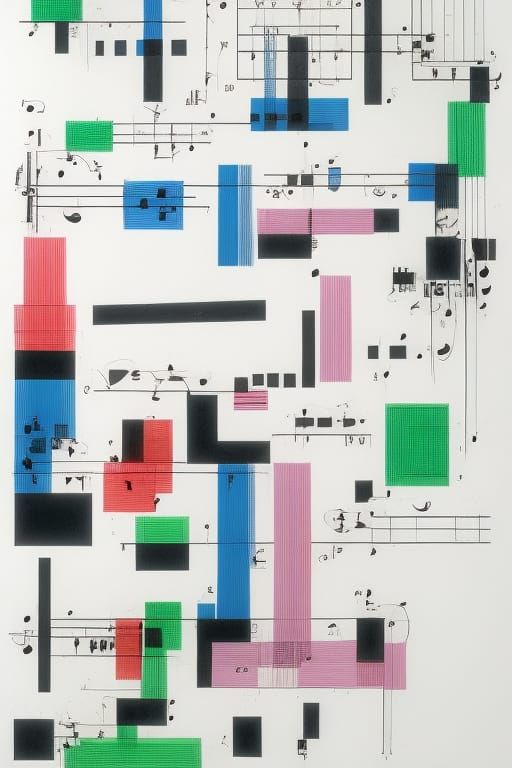 Abstract Graphic Score with Musical Elements