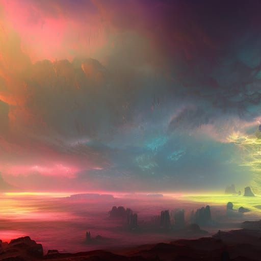 Violet Sky: Acrylic Pouring and Fluid Art