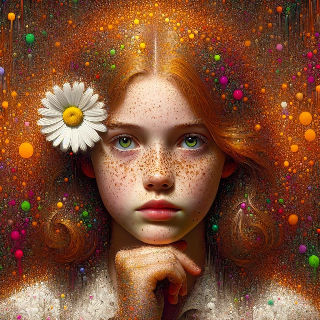 Daisy Girl: Pulp Fiction Matte Painting in 8k