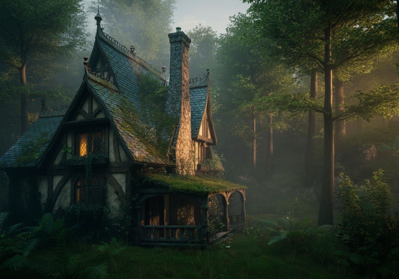 Victorian Cottage Hidden in Primeval Forest