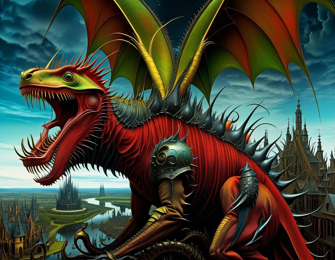 Fantastical Holographic Creature in Detailed Digital Paintin...