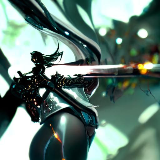 Fantasy Heroine in Armor, Dynamic Lighting, Detailed Art