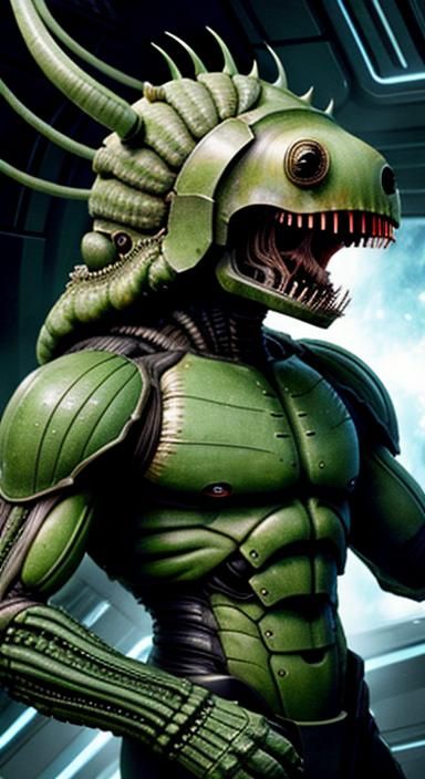 Xenomorphic Borg Tardigrade Vitruvian Hybrid