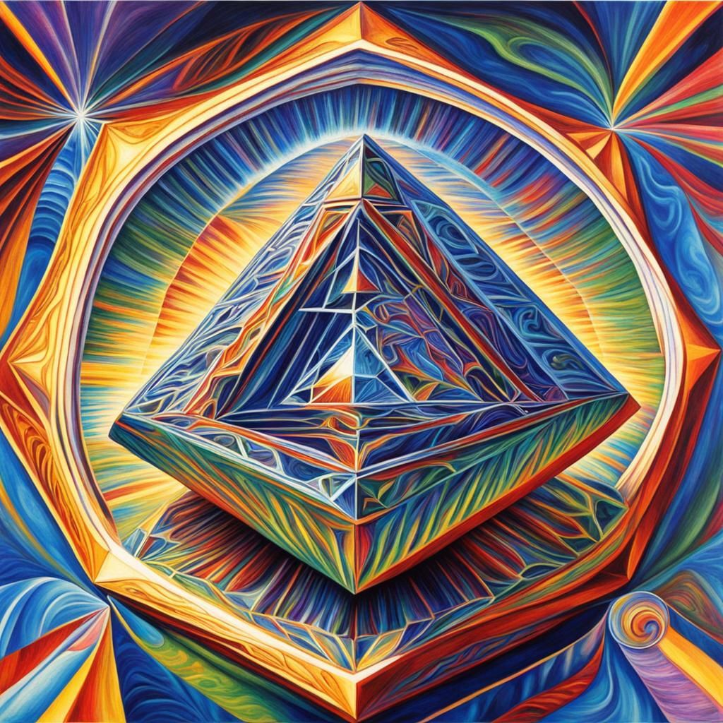 Octahedron represents to air element and symbolizes the perfection of matter through spirit