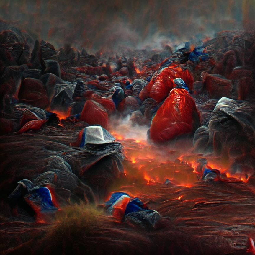 American Flag Waving in the Wind