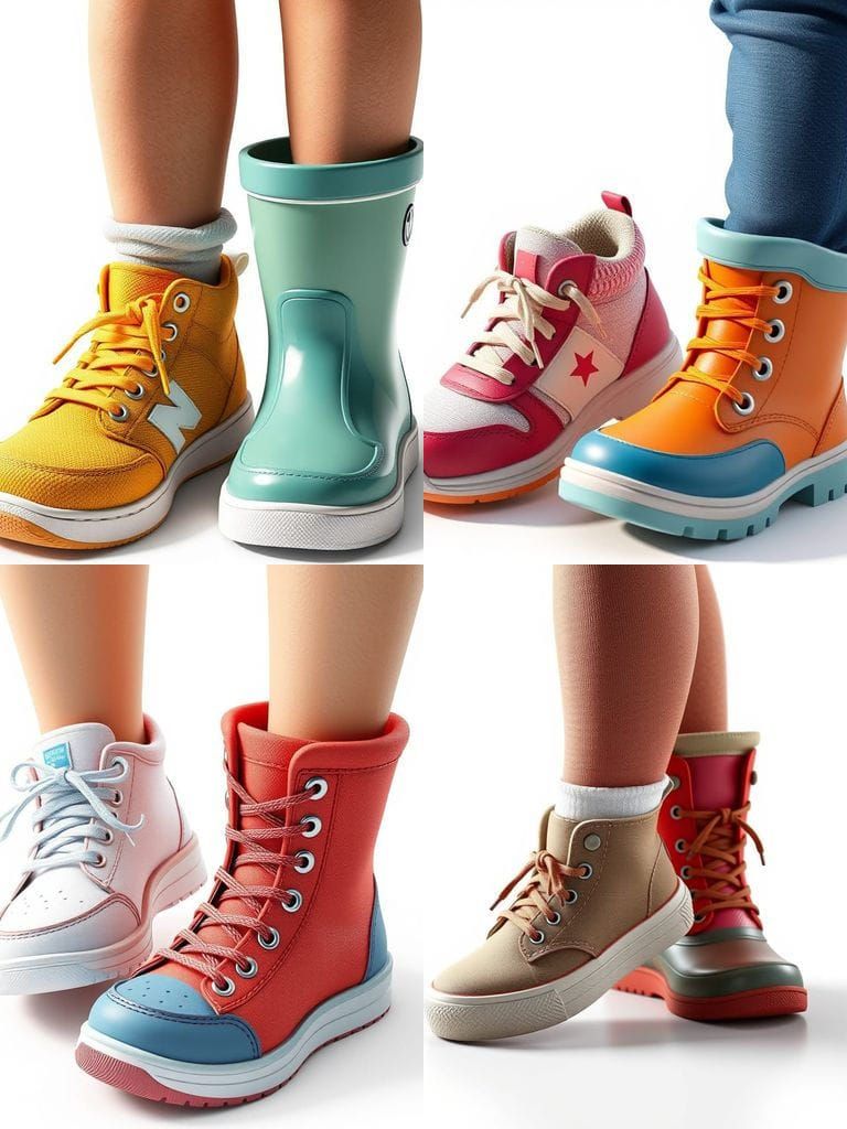 Realistic 3D Render of Children's Shoes in High Detail