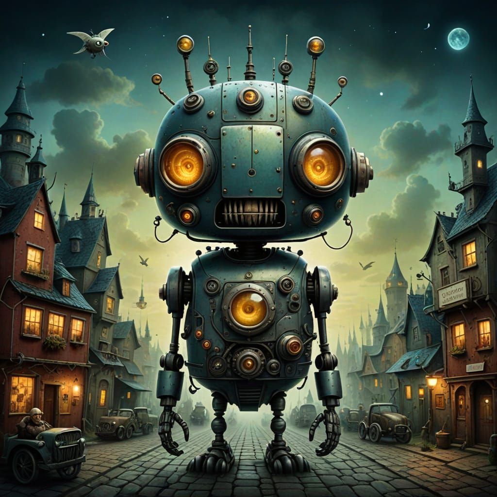 Naive Cyborg in Alexander Jansson Style