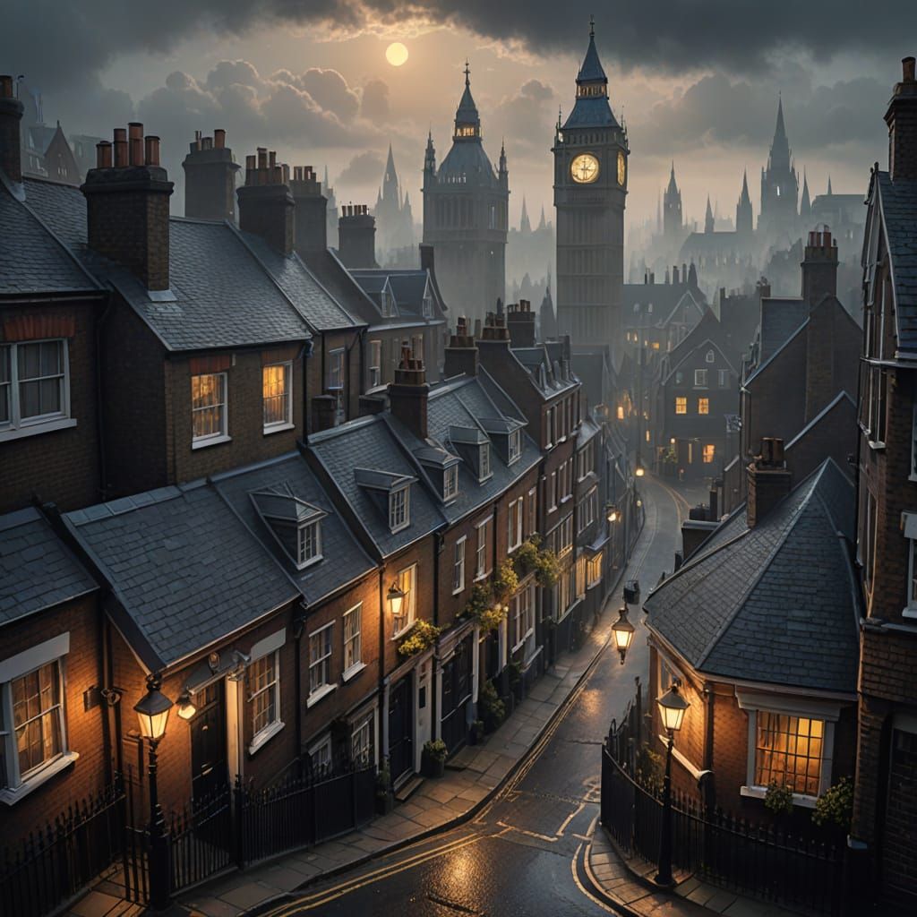 Foggy London Morning in Victorian Style
