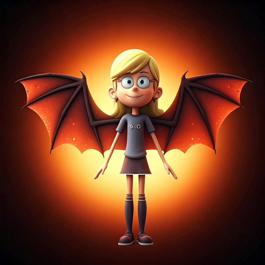 Pixar-Style Leni Loud Takes Flight with Majestic Dragon Wing...