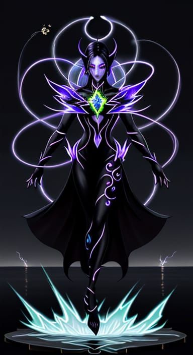 Ethereal Neon Black Lotus Elemental