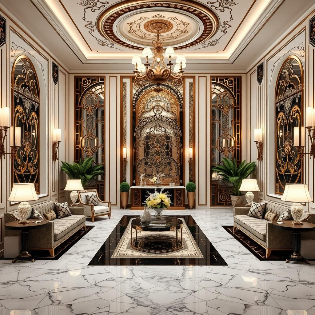 Luxury Interior in Art Deco Style